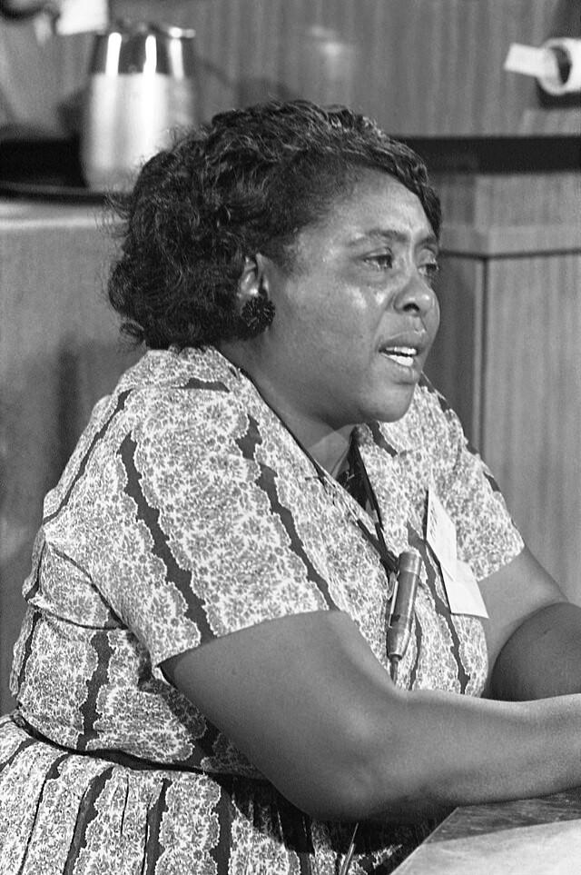 Portrait of Fannie Lou Hamer, disabled African American advocate.