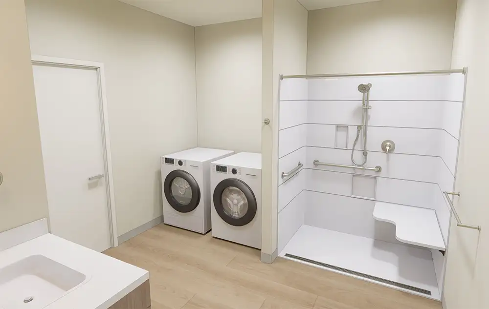 Accessible bathroom and laundry